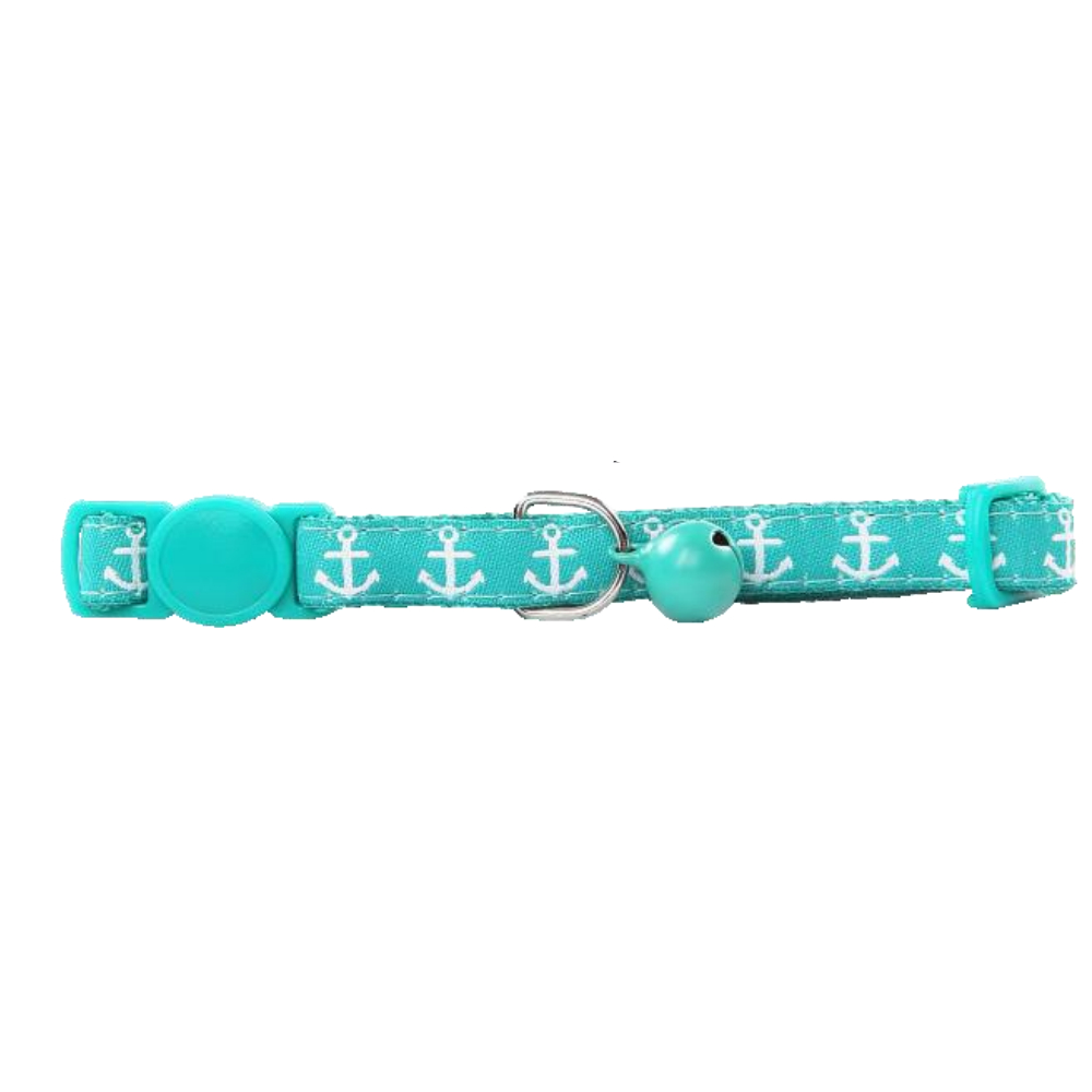 collar verde anclas