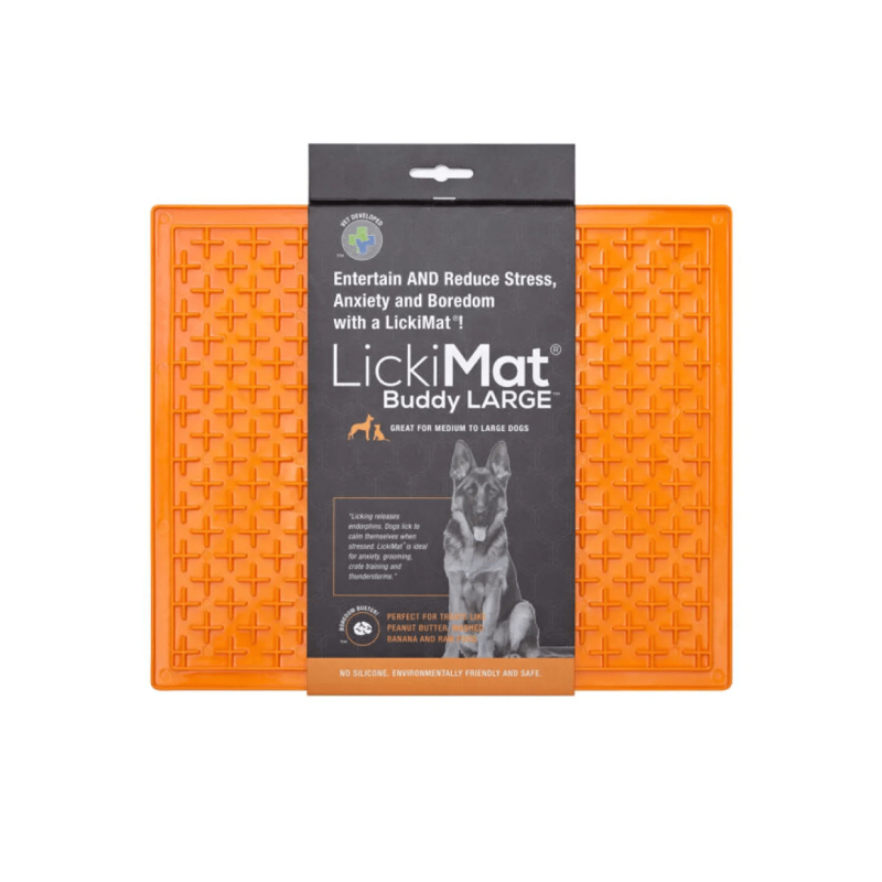 lickimat naranja LickiMat Buddy naranja para perros - Imagen 1