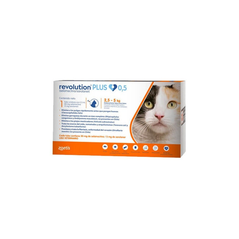 revolution plus Revolution Plus para Gatos entre 2.5 y 5 Kg. - Imagen 1