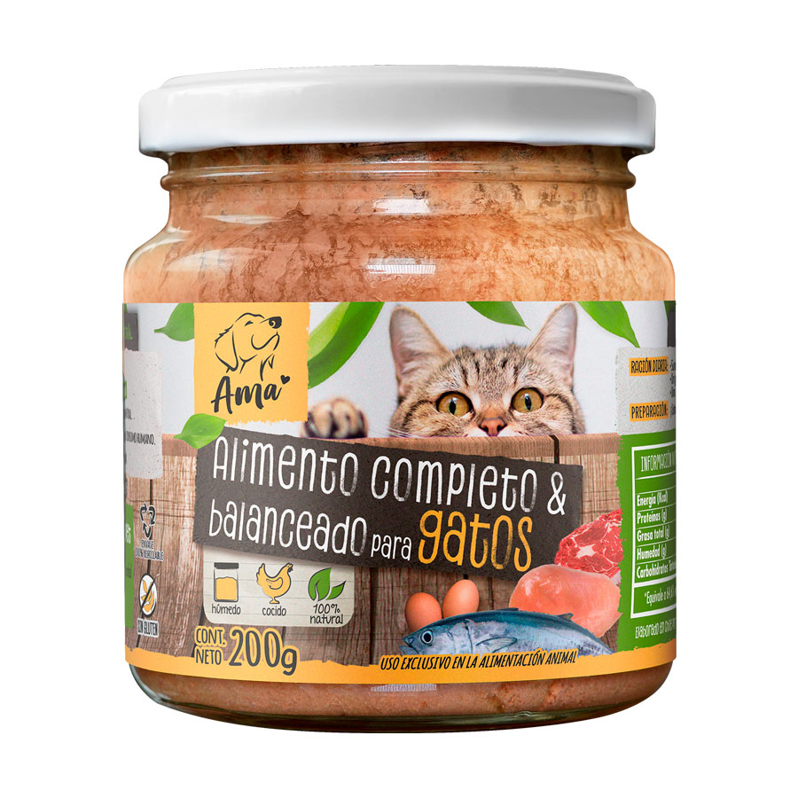 Ama alimento natural para gatos 200GR