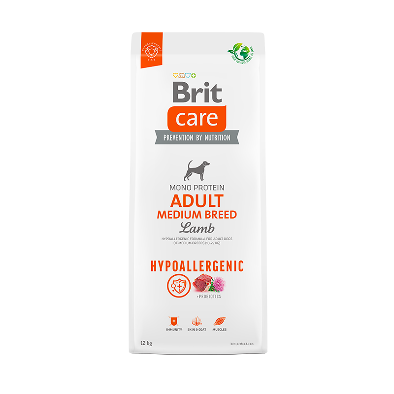 adult-medium-breed-12-kg- Brit Care Hypoallergenic Medium Breed cordero - Imagen 1