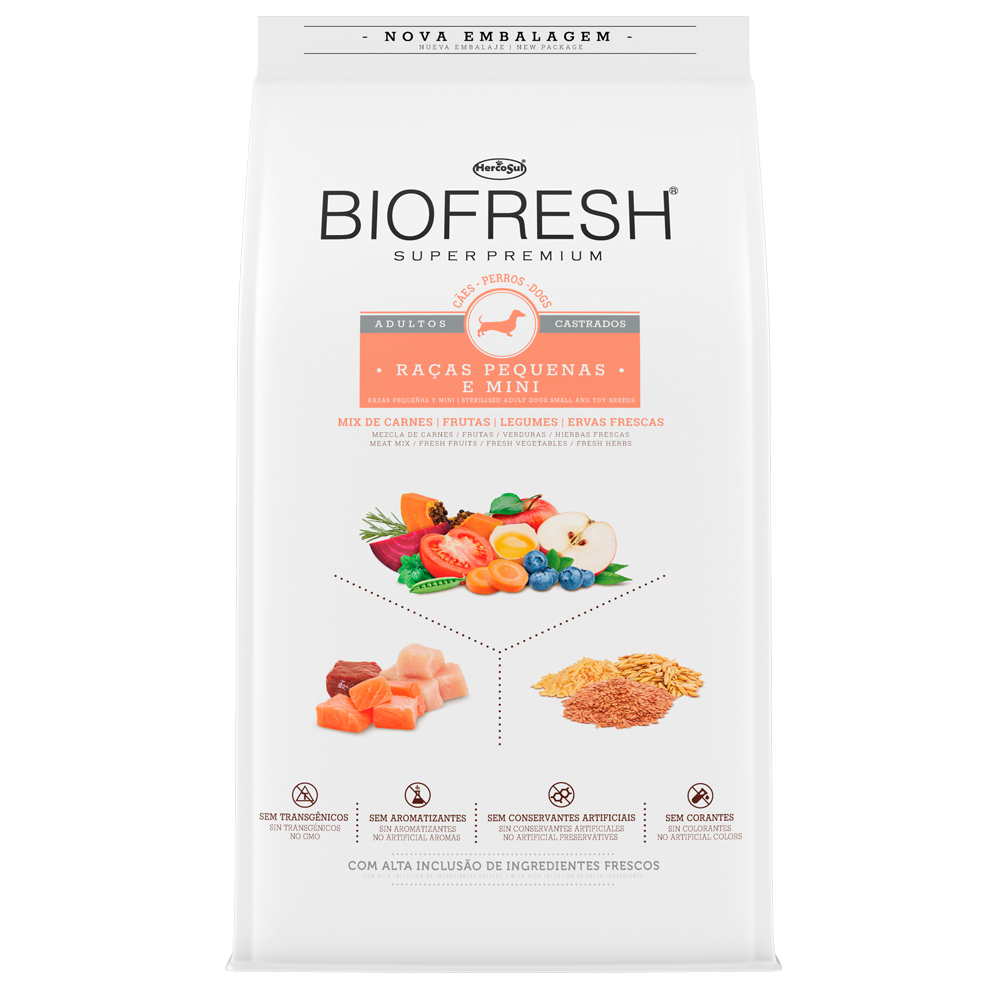 Biofresh-CASTRADOS-razas-pequenas-minis-01 BIOFRESH PERRO ADULTO MINI CASTRADO 3 Kg - Imagen 1