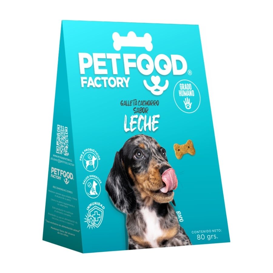Galletas horneadas para perros cachorros sabor leche 80GR
