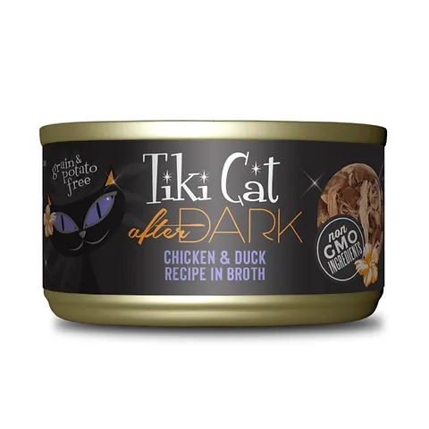 Tiki-Cat-After-Dark-Wet-Cat-Food-Chicken-Duck-Lata-80-grs TIKI CAT AFTER DARK CHICKEN DUCK - Imagen 1