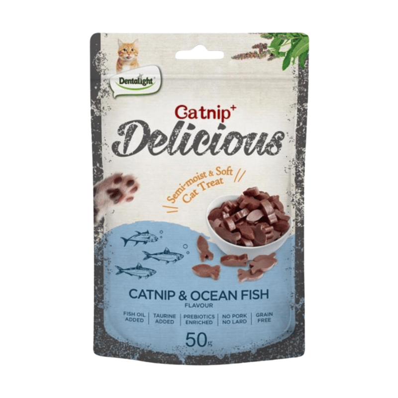 DELICIOUS-CATNIP-Y-PESCADO-DE-OCEANO-50G DELICIOUS CATNIP Y PESCADO DE OCEANO - Imagen 1